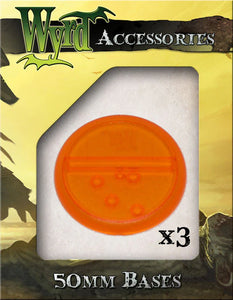 50mm Translucent Orange Bases - Wyrd