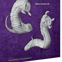 Giant Leeches 2 Miniatures from the Bloodletting Box  M3E